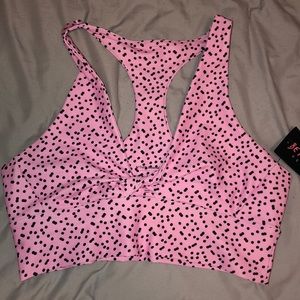 Racer back Betsy Johnson sports bra